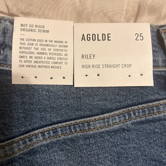 NWT AGOLDE Riley High Rise Straight Crop Jeans, Sz 25 - Picture 4 of 10